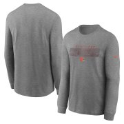Wholesale Cheap Cleveland Browns Nike Fan Gear Playbook Long Sleeve T-Shirt Heathered Charcoal