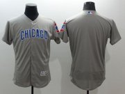 Wholesale Cheap Cubs Blank Grey Flexbase Authentic Collection Road Stitched MLB Jersey