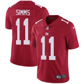 Wholesale Cheap Nike Giants #11 Phil Simms Red Alternate Men\'s Stitched NFL Vapor Untouchable Limited Jersey