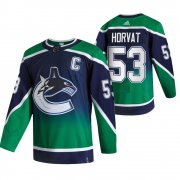 Wholesale Cheap Vancouver Canucks #53 Bo Horvat Green Men's Adidas 2020-21 Reverse Retro Alternate NHL Jersey