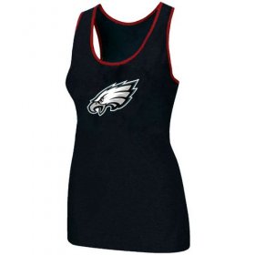 Wholesale Cheap Women\'s Nike Philadelphia Eagles Big Logo Tri-Blend Racerback Stretch Tank Top Black