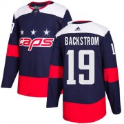 Wholesale Cheap Adidas Capitals #19 Nicklas Backstrom Navy Authentic 2018 Stadium Series Stitched Youth NHL Jersey