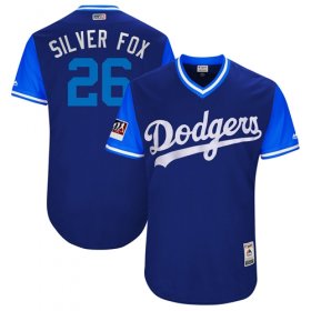 Wholesale Cheap Dodgers #26 Chase Utley Royal \"Silver Fox\" Players Weekend Authentic Stitched MLB Jersey