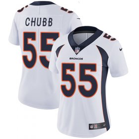 Wholesale Cheap Nike Broncos #55 Bradley Chubb White Women\'s Stitched NFL Vapor Untouchable Limited Jersey