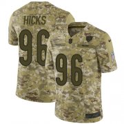 Wholesale Cheap Nike Bears #96 Akiem Hicks Camo Men's Stitched NFL Limited 2018 Salute To Service Jersey