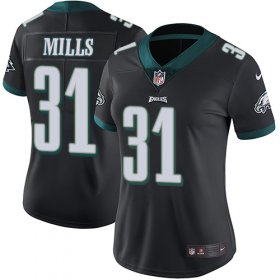 Wholesale Cheap Nike Eagles #31 Jalen Mills Black Alternate Women\'s Stitched NFL Vapor Untouchable Limited Jersey