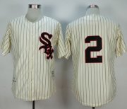 Wholesale Cheap Mitchell And Ness 1959 White Sox #2 Nellie Fox Cream Stitched MLB Jersey