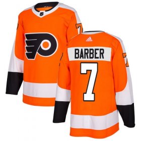 Wholesale Cheap Adidas Flyers #7 Bill Barber Orange Home Authentic Stitched NHL Jersey