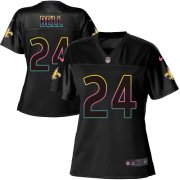 Wholesale Cheap Nike Saints #24 Vonn Bell Black Women's NFL Fashion Game Jersey