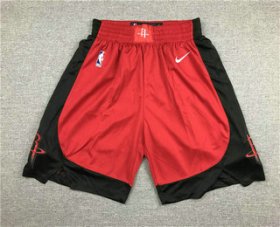 Wholesale Cheap Men\'s Houston Rockets New Red 2019 Nike Swingman Stitched NBA Shorts