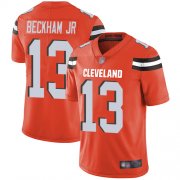 Wholesale Cheap Nike Browns #13 Odell Beckham Jr Orange Alternate Men's Stitched NFL Vapor Untouchable Limited Jersey