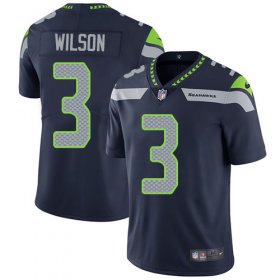 Wholesale Cheap Nike Seahawks #3 Russell Wilson Steel Blue Team Color Men\'s Stitched NFL Vapor Untouchable Limited Jersey