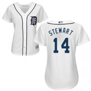 Wholesale Cheap Tigers #14 Christin Stewart White Home Women's Stitched MLB Jersey