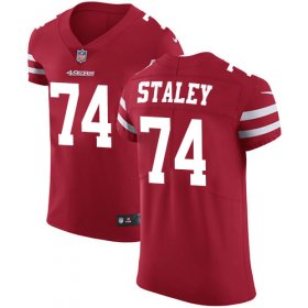 Wholesale Cheap Nike 49ers #74 Joe Staley Red Team Color Men\'s Stitched NFL Vapor Untouchable Elite Jersey