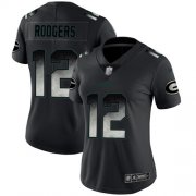 Wholesale Cheap Nike Packers #12 Aaron Rodgers Black Women's Stitched NFL Vapor Untouchable Limited Smoke Fashion Jersey