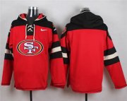 Wholesale Cheap Nike 49ers Blank Red Player Pullover NFL Hoodie