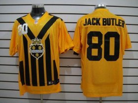 Wholesale Cheap Nike Steelers #80 Jack Butler Gold 1933s Throwback Men\'s Stitched NFL Elite Jersey
