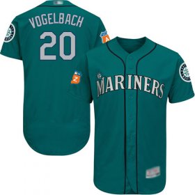 Wholesale Cheap Mariners #20 Dan Vogelbach Green Flexbase Authentic Collection Stitched MLB Jersey