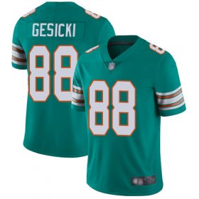 Wholesale Cheap Nike Dolphins #88 Mike Gesicki Aqua Green Alternate Men\'s Stitched NFL Vapor Untouchable Limited Jersey