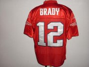 Wholesale Cheap Patriots #12 Tom Brady Red QB Practice Stitched NFL Jersey