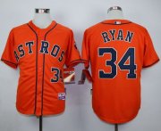 Wholesale Cheap Astros #34 Nolan Ryan Orange Cool Base Stitched MLB Jersey