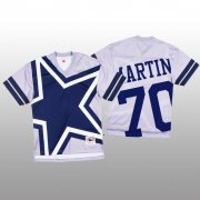 Wholesale Cheap NFL Dallas Cowboys #70 Zack Martin White Men's Mitchell & Nell Big Face Fashion Limited NFL Jersey
