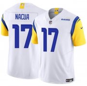 Cheap Men's Los Angeles Rams #17 Puka Nacua White 2023 F.U.S.E. Vapor Untouchable Football Stitched Jersey