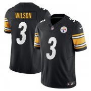 Cheap Men's Pittsburgh Steelers #3 Russell Wilson Black 2024 F.U.S.E. Vapor Untouchable Limited Jersey