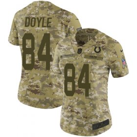 Wholesale Cheap Nike Colts #84 Jack Doyle Camo Women\'s Stitched NFL Limited 2018 Salute to Service Jersey