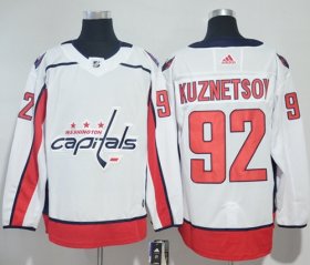 Wholesale Cheap Adidas Capitals #92 Evgeny Kuznetsov White Road Authentic Stitched NHL Jersey