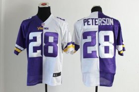 Wholesale Cheap Nike Vikings #28 Adrian Peterson Purple/White Men\'s Stitched NFL Elite Split Jersey
