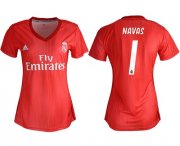 Wholesale Cheap Women's Real Madrid #1 Navas Third Soccer Club Jersey
