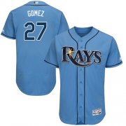 Wholesale Cheap Rays #27 Carlos Gomez Light Blue Flexbase Authentic Collection Stitched MLB Jersey