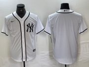 Cheap Men's New York Yankees Blank White Cool Base Stitched Jersey