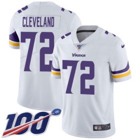 Wholesale Cheap Nike Vikings #72 Ezra Cleveland White Youth Stitched NFL 100th Season Vapor Untouchable Limited Jersey