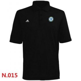 Wholesale Cheap Adidas Chelsea FC Textured Solid Performance Polo Black