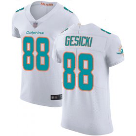 Wholesale Cheap Nike Dolphins #88 Mike Gesicki White Men\'s Stitched NFL Vapor Untouchable Elite Jersey
