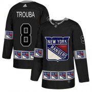 Wholesale Cheap Adidas Rangers #8 Jacob Trouba Black Authentic Team Logo Fashion Stitched NHL Jersey