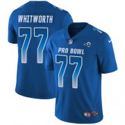 Wholesale Cheap Nike Rams #77 Andrew Whitworth Royal Youth Stitched NFL Limited NFC 2018 Pro Bowl Jersey