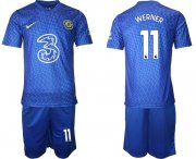 Wholesale Cheap Men 2021-2022 Club Chelsea home blue 11 Nike Soccer Jersey
