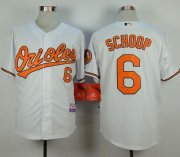 Wholesale Cheap Orioles #6 Jonathan Schoop White Cool Base Stitched MLB Jersey
