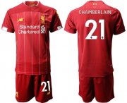 Wholesale Cheap Liverpool #21 Chamberlain Red Home Soccer Club Jersey
