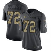 Wholesale Cheap Nike Broncos #72 Garett Bolles Black Men's Stitched NFL Limited 2016 Salute to Service Jersey