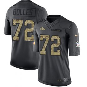 Wholesale Cheap Nike Broncos #72 Garett Bolles Black Men\'s Stitched NFL Limited 2016 Salute to Service Jersey