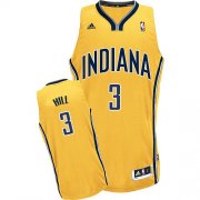 Wholesale Cheap Indiana Pacers #3 George Hill Yellow Swingman Jersey