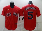 Wholesale Cheap Men's Boston Red Sox #5 Enrique Hernandez Red New Cool Base Stitched Nike Jersey