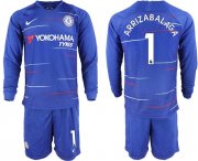Wholesale Cheap Chelsea #1 Arrizabalaga Home Long Sleeves Soccer Club Jersey