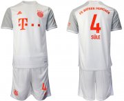 Wholesale Cheap Men 2020-2021 club Bayern Munchen away 4 white Soccer Jerseys