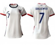 Wholesale Cheap Women 2020-2021 Season National Team America home aaa 7 white Soccer Jerseys