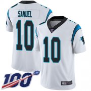 Wholesale Cheap Nike Panthers #10 Curtis Samuel White Men's Stitched NFL 100th Season Vapor Limited Jersey